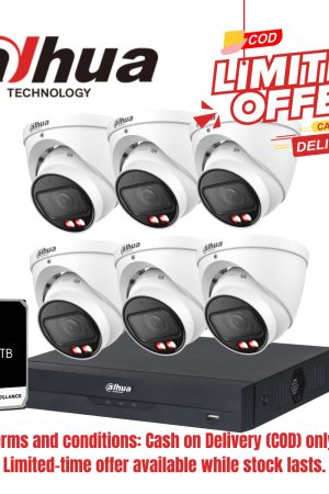 [COD only]Dahua 6MP Smart Dual Light WizSense 8CH KIT(HDW3667)