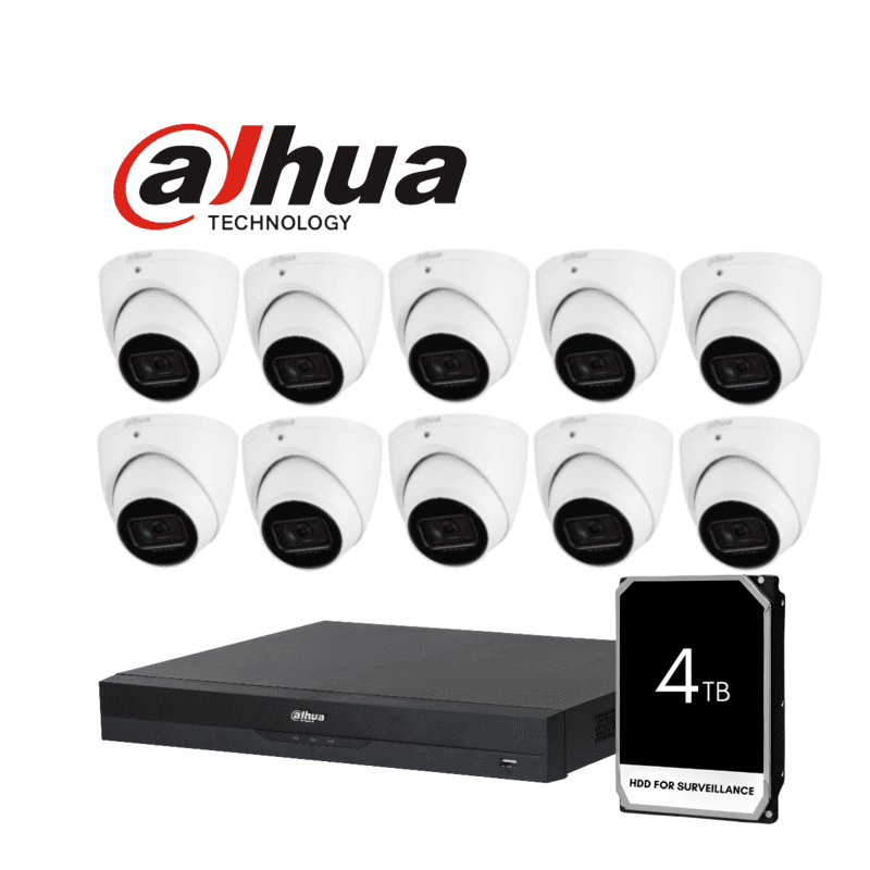 Dahua 6MP Wizense 8CH 10CAM 4TB AI KIT(HDW3666)