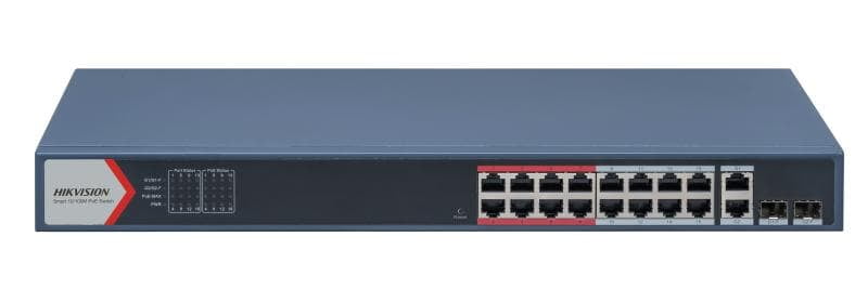 Hikvision 18-Port 16 POE Smart POE Switch, 230 W