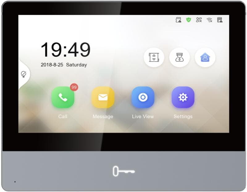 Hikvision 7" Indoor Station, IP, WIFI, POE/12V DC